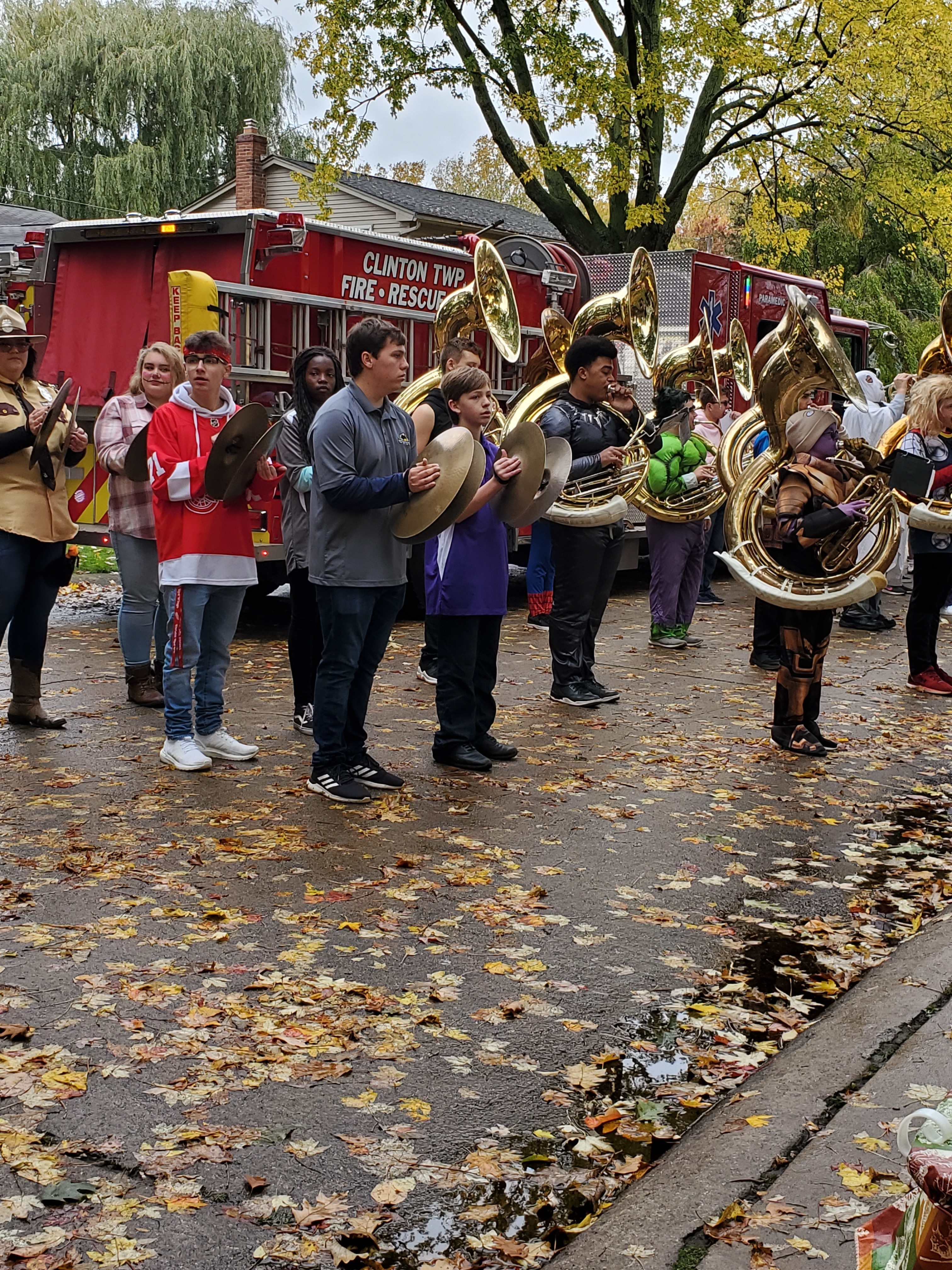 Fraser Rambler Marching Band Tubas and Cymbals